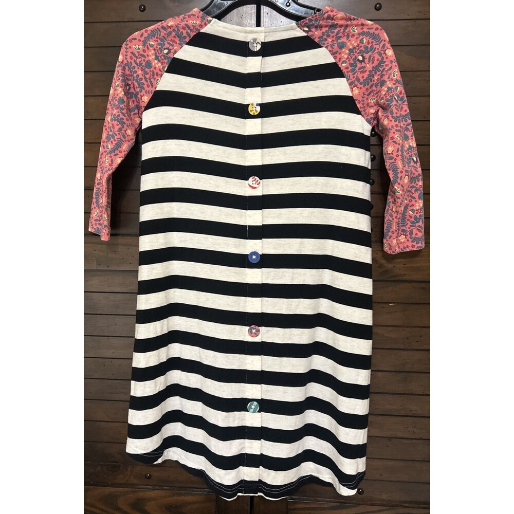Matilda Jane 435 Striped Dress Girls Sz 10 Colorful Soft Back To School Buttons